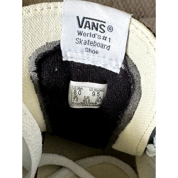 MENS VANS OFF THE WALL GREEN/WHITE HIGH TOP SNEAKERS SIZE 8 - Picture 8 of 8